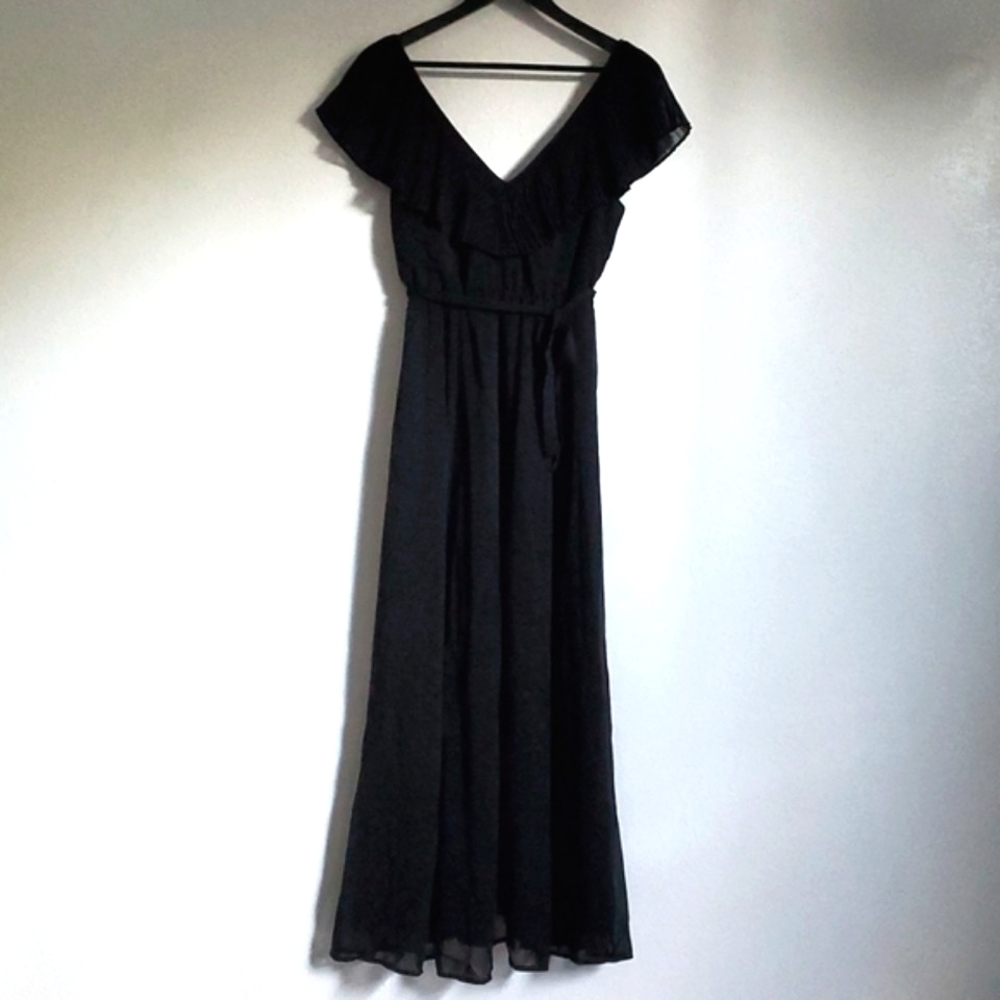 Victoria's Secret Black Maxi Party Dress XS/TP - Picture 2 of 8